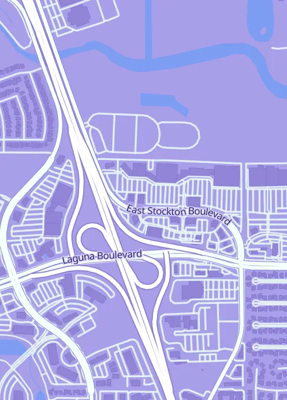 Street map around Cards and Comics, 9139 E Stockton Blvd #2, Elk Grove, CA