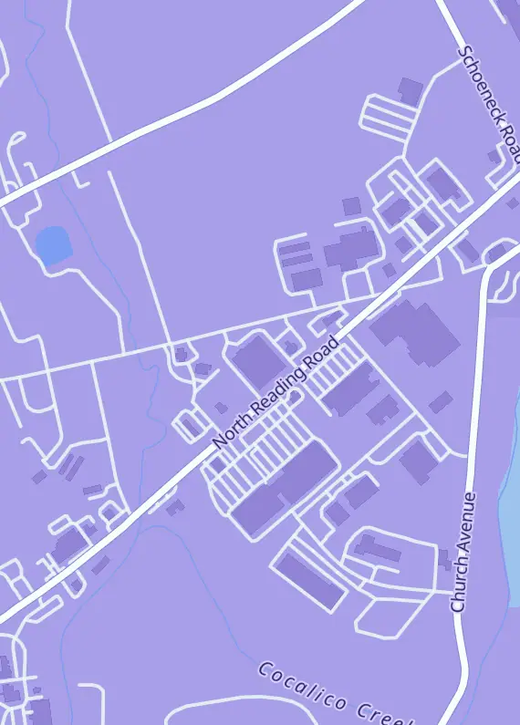 Street map around Cards Next Door, 362 N Reading Rd, Ephrata, PA