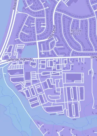 Street map around Chessie Games, Crofton