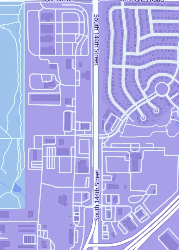 Street map around CK Sports Cardz, 14450 Meadows Blvd #4, Omaha, NE