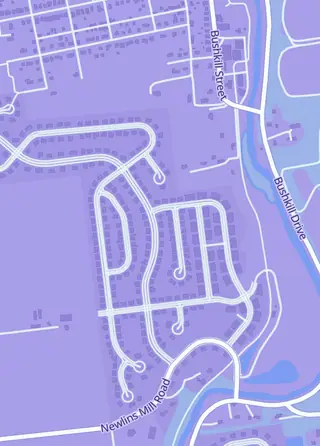 Street map around Cloud City Games, Easton