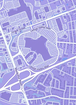 Street map around Cloud City Games, Whitehall