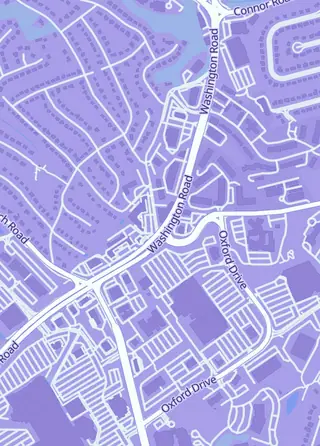 Street map around Clubhouse Cards, Bethel Park