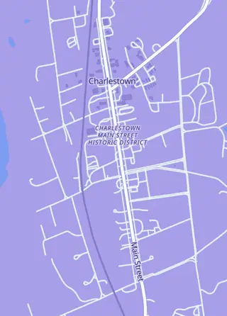 Street map around Cobb Co Arena Games, Charlestown