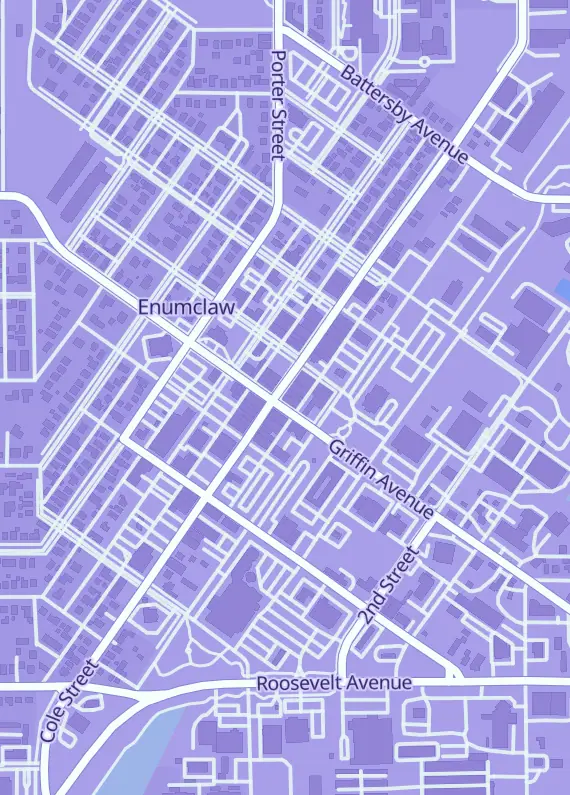 Street map around Cole Street Game Vault, 1605 Cole St, Enumclaw, WA