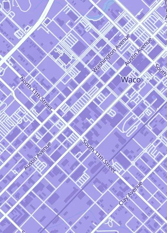 Street map around Collect 'Em, 930 Austin Ave Ste A, Waco, TX