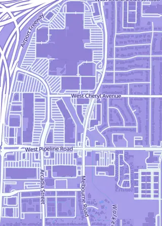 Street map around Collectible Investments, Hurst