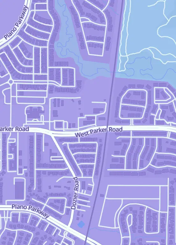 Street map around Collectibles Cards & Games, 2425 Parker Rd, Carrollton, TX