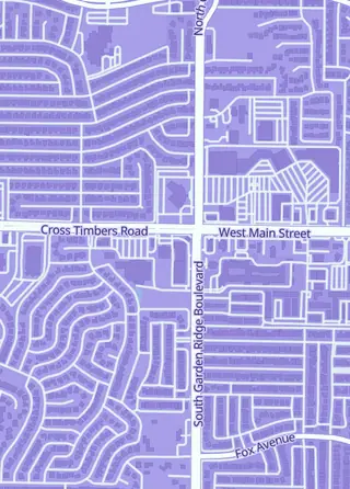 Street map around Collectibles Cards and Games, Flower Mound