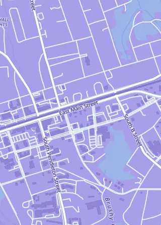 Street map around Collector Station, Easley
