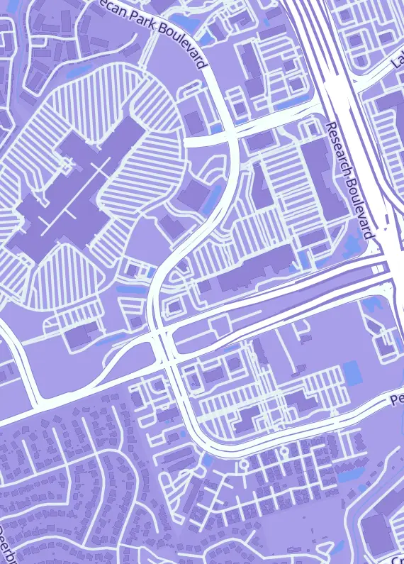 Street map around Collectors Crossroads, 11027 Lakeline Mall Dr, Cedar Park, TX