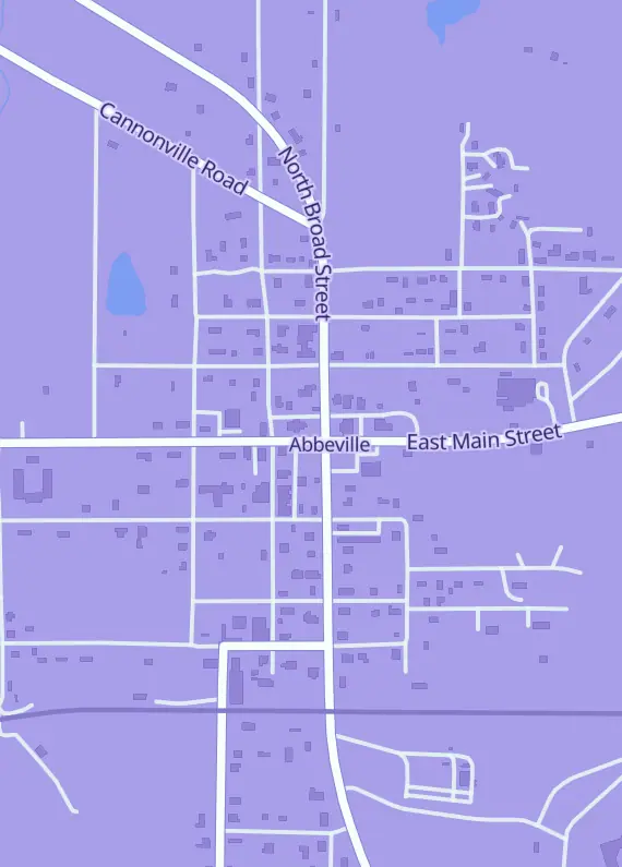 Street map around Collectors dungeon, 118 W Main St, Abbeville, GA