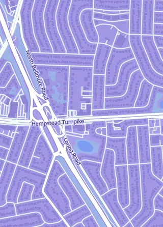 Street map around Collector's Emporium, Levittown