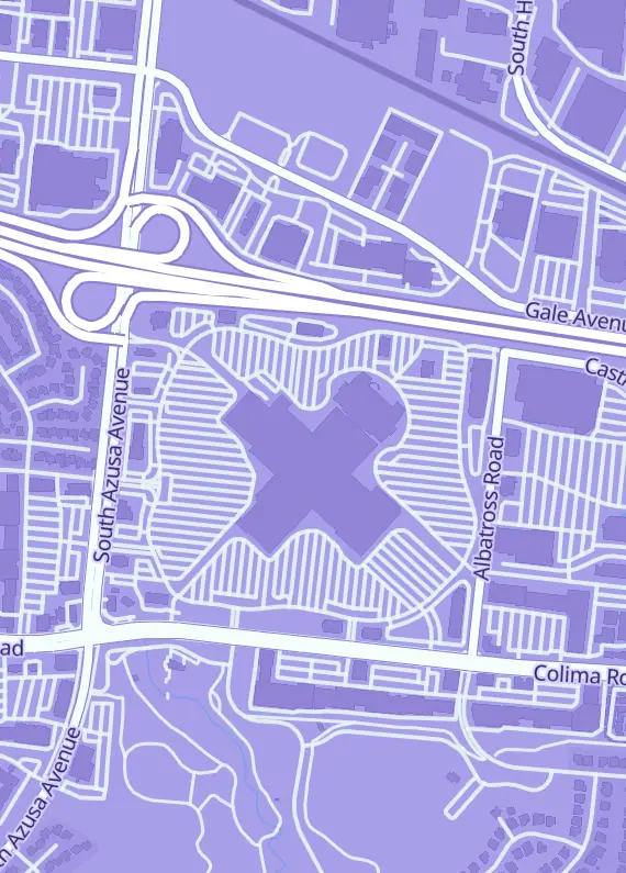 Street map around Collector's Outlet, 1600 S Azusa Ave Suite 220, City of Industry, CA