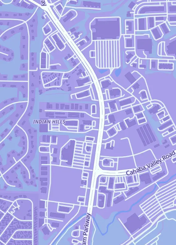 Street map around CollectX.co, 140 Bowling Ln, Pelham, AL
