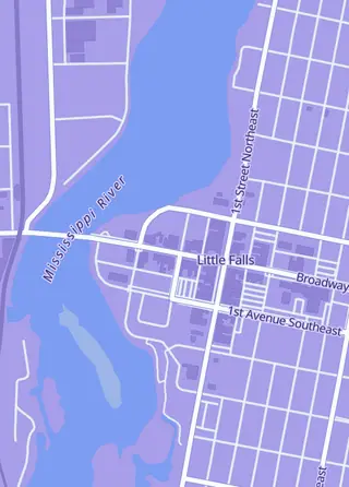 Street map around COMICAL SLABS (A Geek Boutique), Little Falls