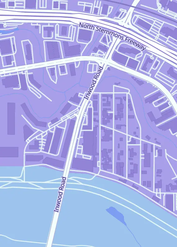 Street map around Common Ground Games, 1314 Inwood Rd, Dallas, TX