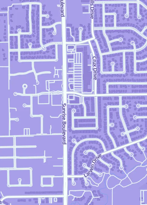 Street map around Corey's Cards and Games, 6916 Sunrise Blvd, Citrus Heights, CA