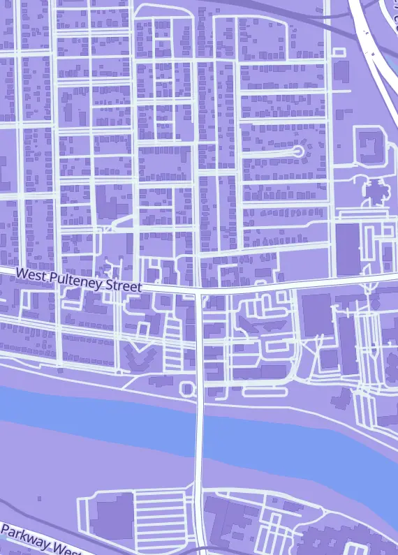 Street map around Corning Comics & Collectibles, 106 Bridge St, Corning, NY