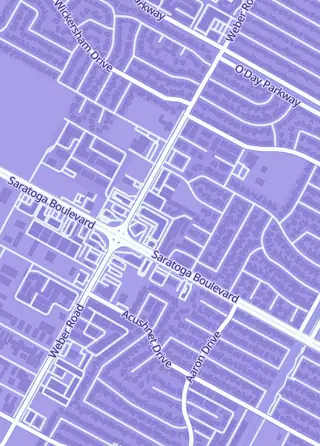 Street map around Cottens Collectibles, Corpus Christi