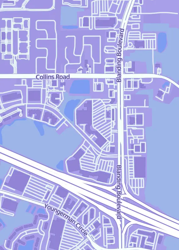 Street map around CounterSpell Games, 8102 Blanding Blvd, Jacksonville, FL