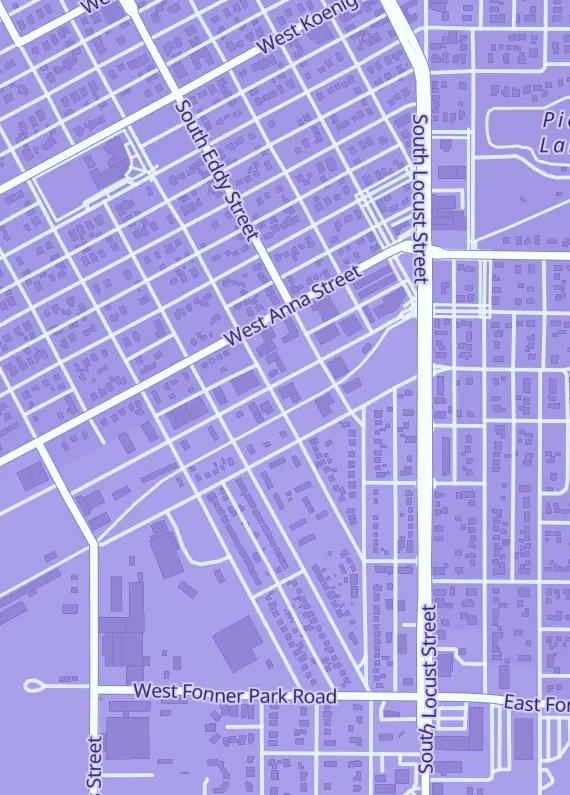 Street map around Crime Alley Comics And Cards, 821 W Oklahoma Ave Ste 10, Grand Island, NE