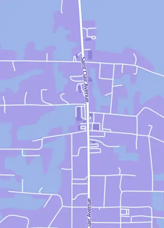 Street map around Critical Games and Hobbies, East Liverpool