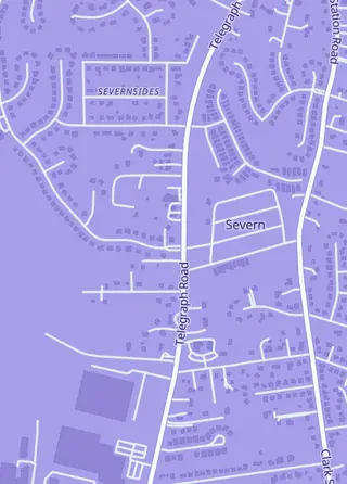 Street map around Crown Tier Collectibles, Severn