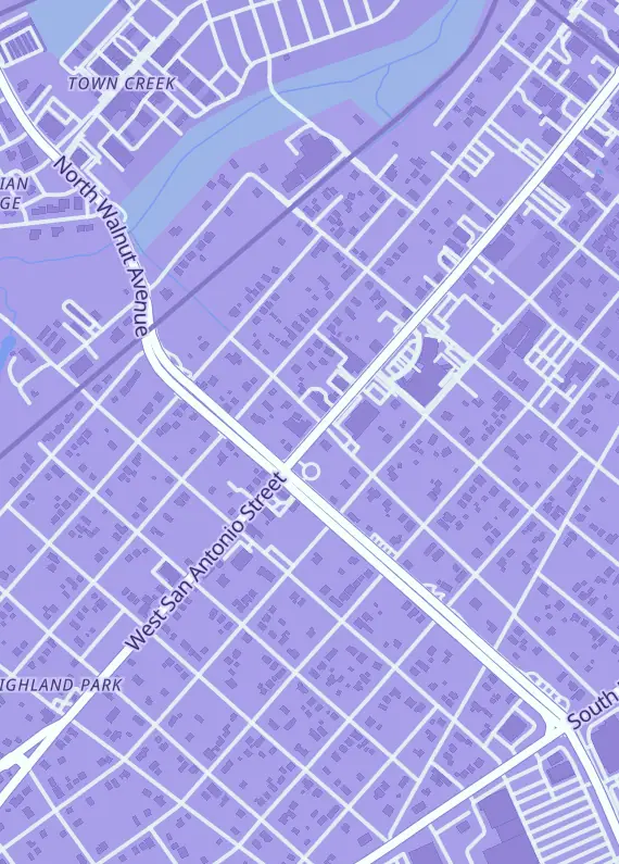 Street map around D Pad, 1024 W San Antonio St Ste a, New Braunfels, TX