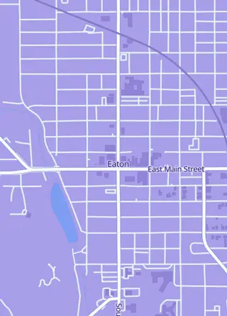 Street map around Darkhold Games, Eaton