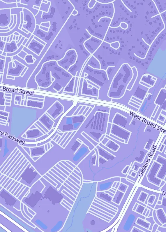 Street map around dcsports87 Sport Card & Live Breaks LLC, 3957 Westerre Pkwy Ste 330, Richmond, VA
