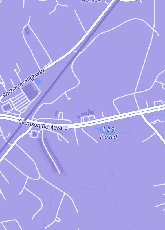 Street map around Decks & Dice, 10125 Clemson Blvd A, Seneca, SC