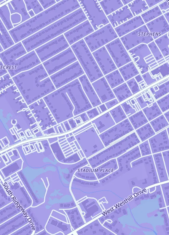 Street map around Decksmith Games, 1200 W Henderson St, Cleburne, TX