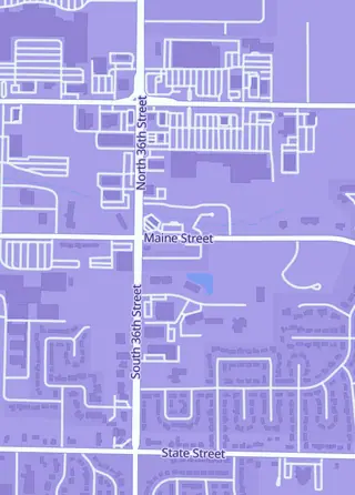 Street map around Diamond cards, Quincy