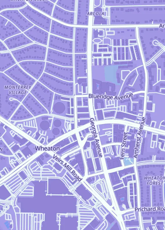 Street map around Dice City Games, 11406-B Georgia Ave Ste B, Silver Spring, MD