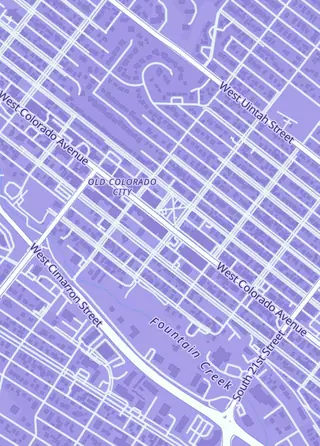 Street map around Dice Guys OCC, Colorado Springs