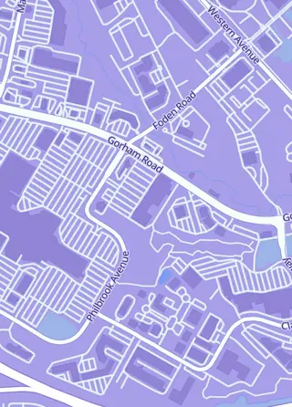 Street map around Diversions Puzzles & Games, South Portland