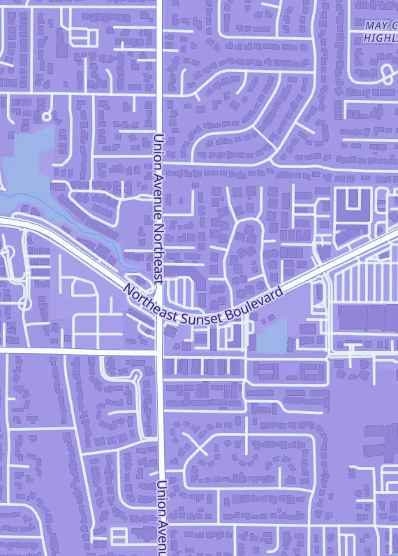 Street map around DJ's Sportscards, 1314 Union Ave NE, Renton, WA