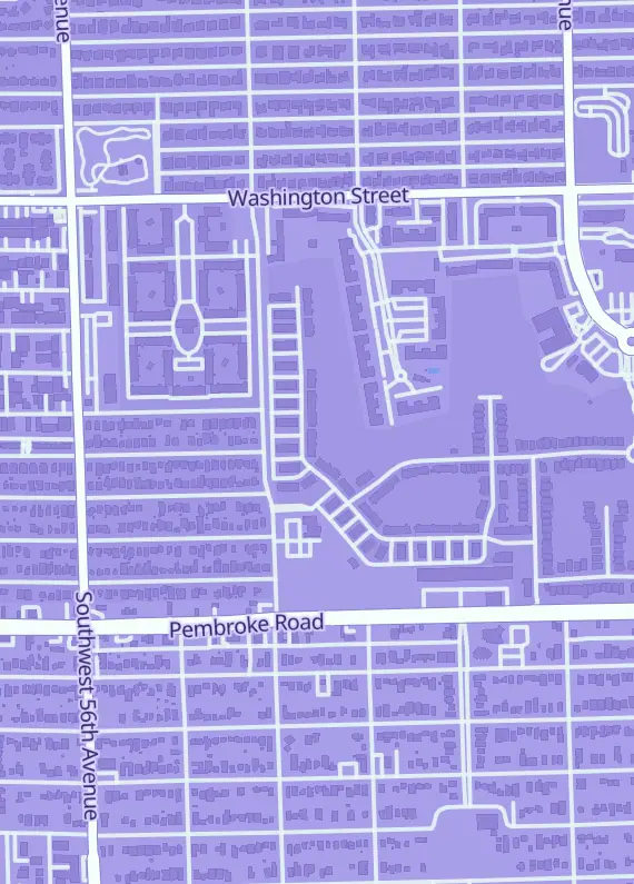 Street map around Dosdeuno, 1273 Eucalyptus Dr, Hollywood, FL