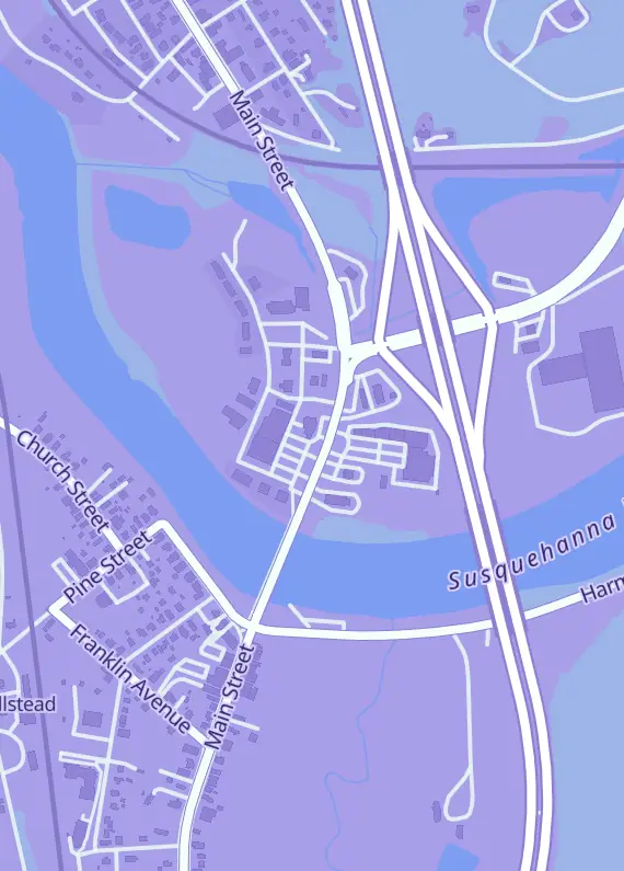 Street map around Dragon Master Games, 25059 State Route 11, Hallstead, PA