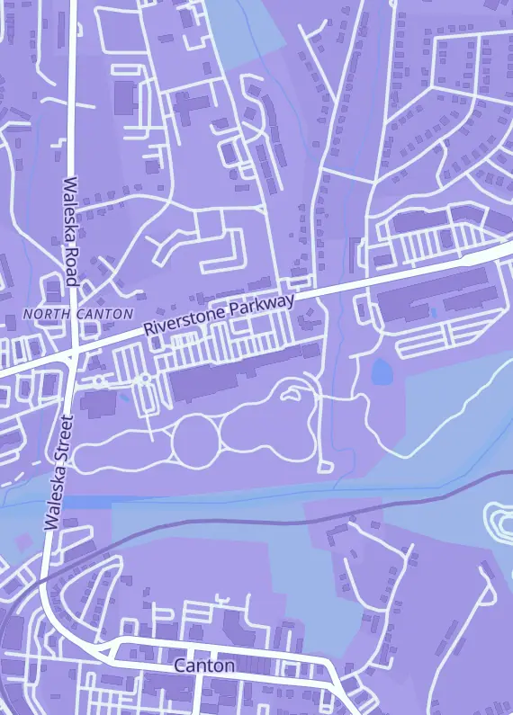 Street map around Dragons Eye Games, 116 Riverstone Pkwy, Canton, GA