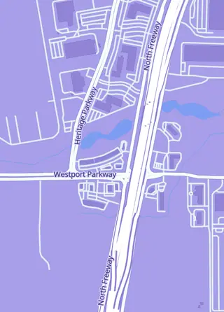 Street map around Dragons Hq, Fort Worth