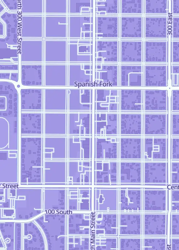 Street map around Dragon's Keep, 239 N Main St, Spanish Fork, UT