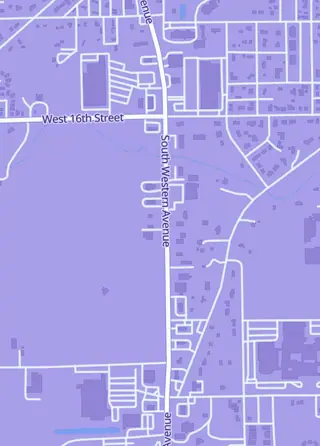 Street map around Dungeon Gaming, Marion