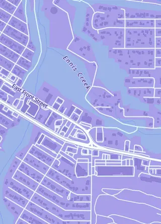 Street map around Dusk Mart, Port Angeles
