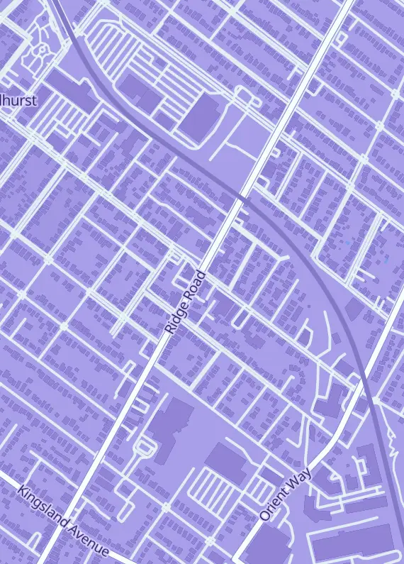 Street map around East Coast, 304 Ridge Rd, Lyndhurst, NJ