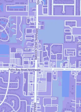 Street map around Eastcoastanime, Palm Bay