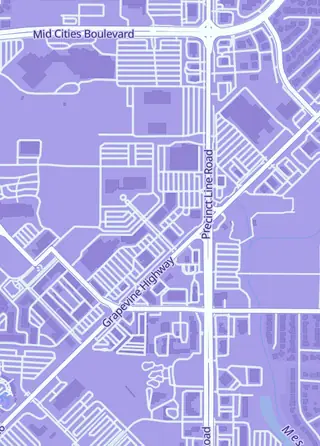 Street map around Eclipse Cards & Hobby, North Richland Hills