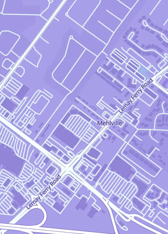 Street map around Elite Collectibles, 1258 Main St, Imperial, MO