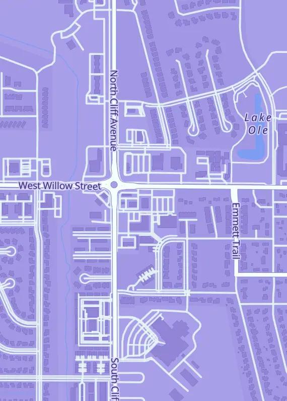 Street map around Empire Cards, 305 W Willow St, Harrisburg, SD
